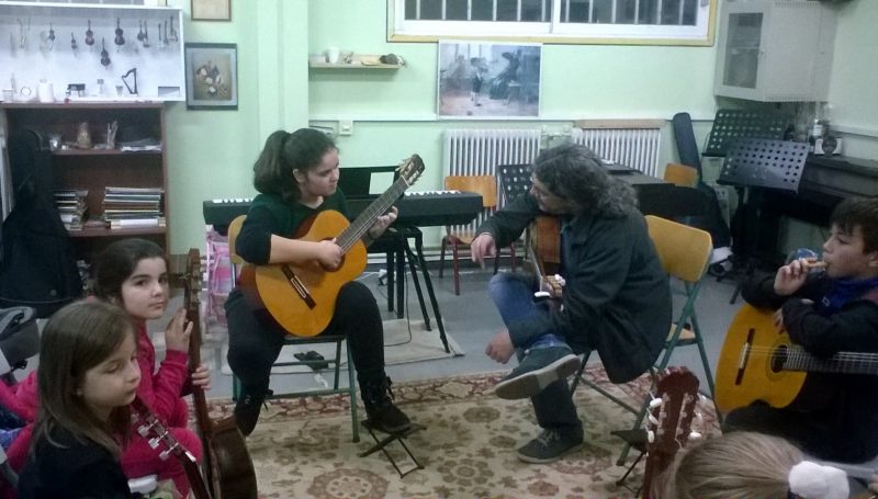 Επίσκεψη Δημήτρη Κουρζάκη στο Μουσικό Εργαστήρι Λήμνου